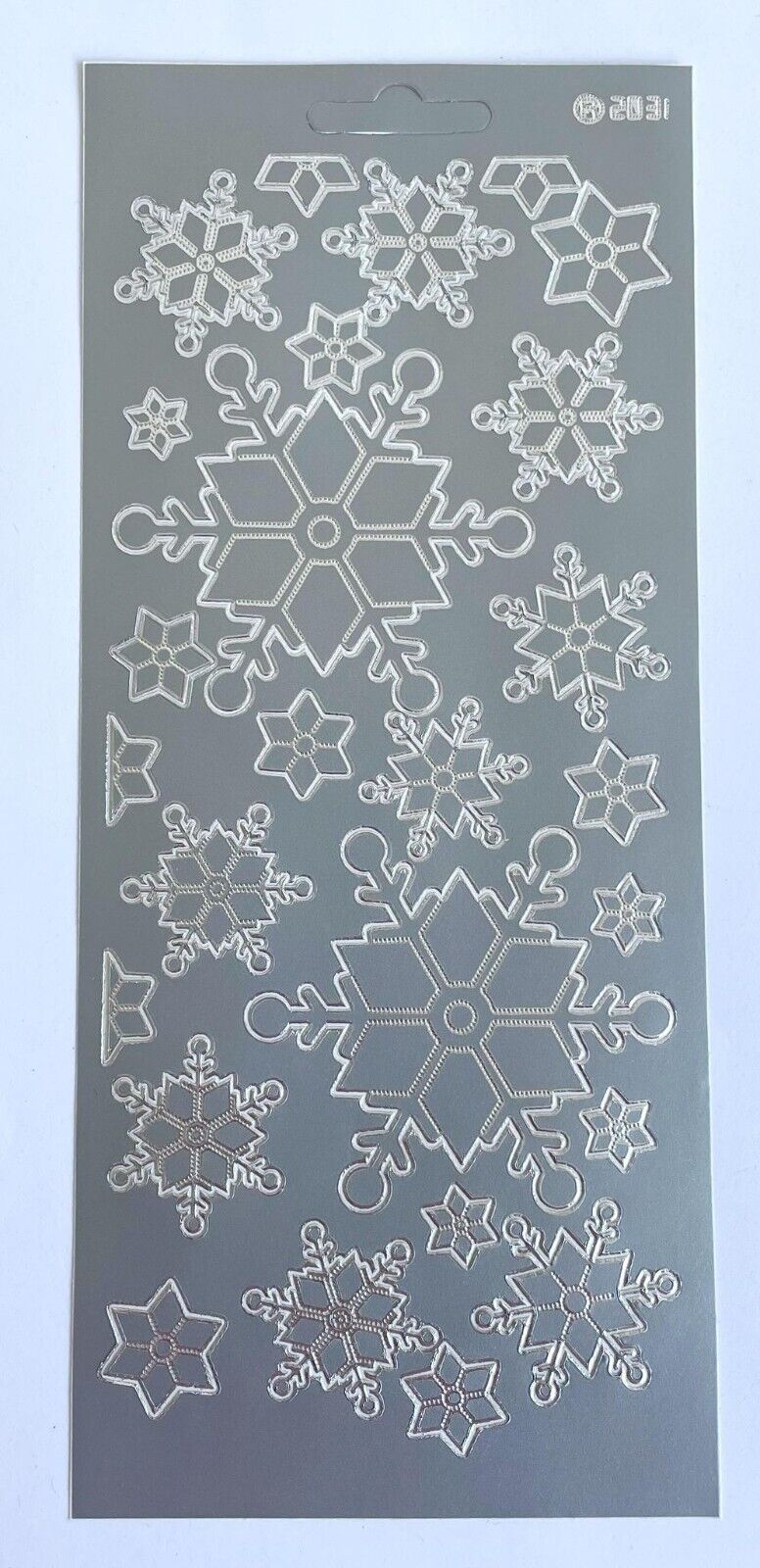Christmas Snowflakes Peel Off Sticker Sheet For Card Making Scrapbook Art Craft