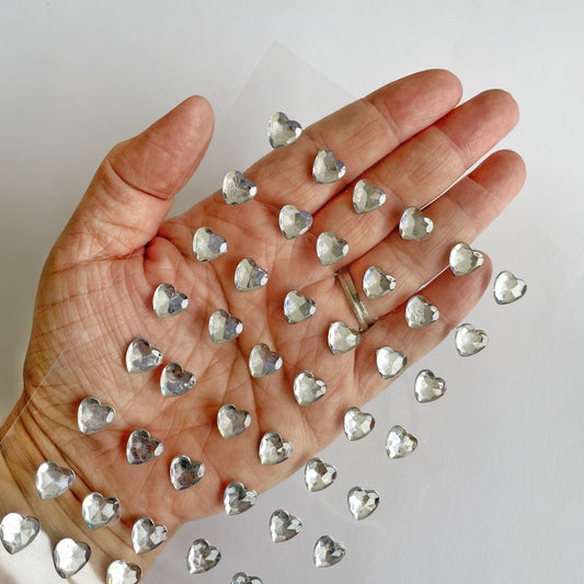 Self Adhesive Diamante Rhinestone Heart Gems For Card Making Scrapbook Art Craft
