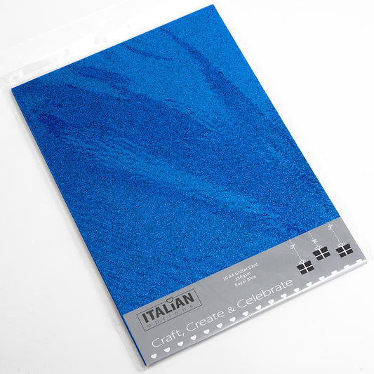 Royal Blue A4 Glitter Card Sheets | Non-Shed 250gsm