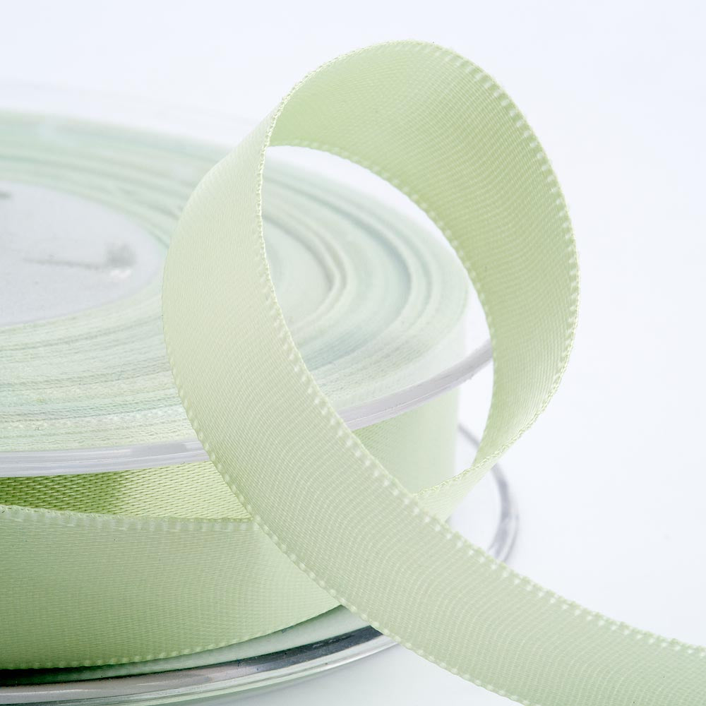 Light Green double-sided satin ribbon available in widths from 3mm to 50mm