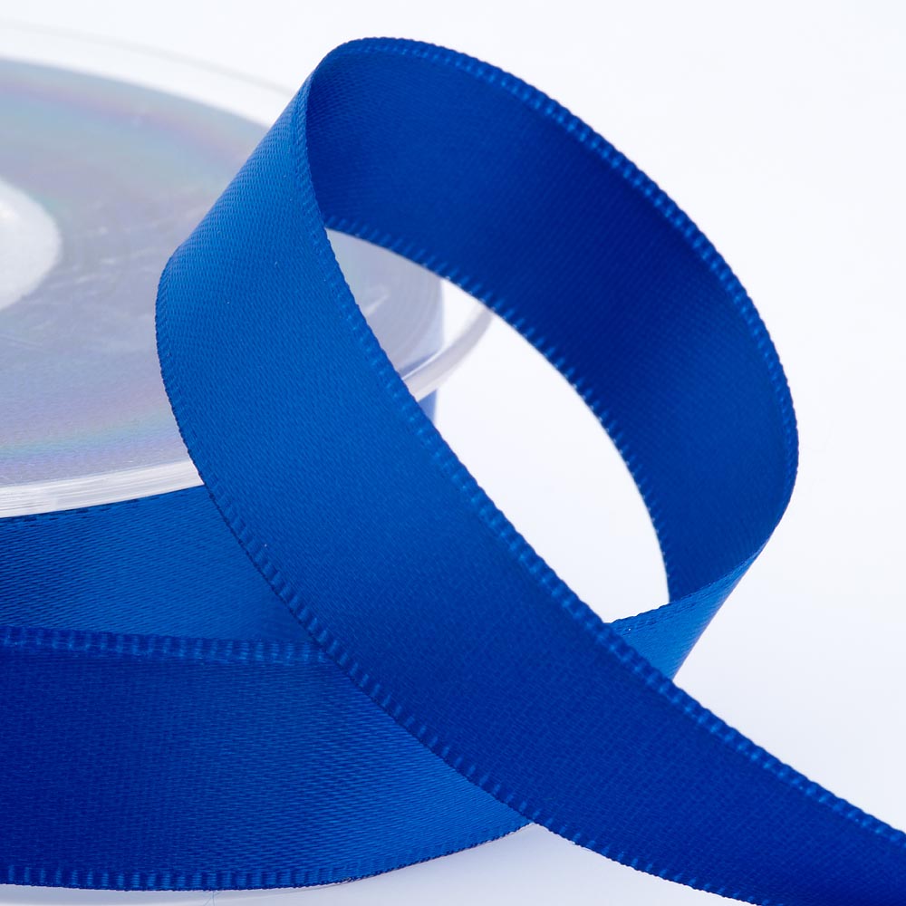 Royal Blue double-sided satin ribbon available in widths from 3mm to 50mm