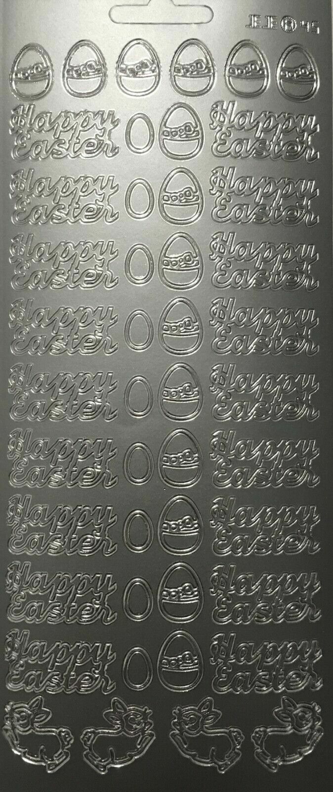 Easter Peel Off Sticker Sheet For Card Making Scrapbooking Egg Decorating Craft