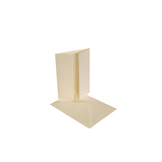 Craftitems Gatefold Card Blanks & Smooth Envelopes Linen Finish A5 / A6-The Creative Bride