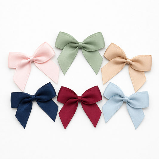 Self Adhesive Satin Ribbon Bows 5cm – Pre-Tied Bows for Gifts, Crafts & Wedding Invitations
