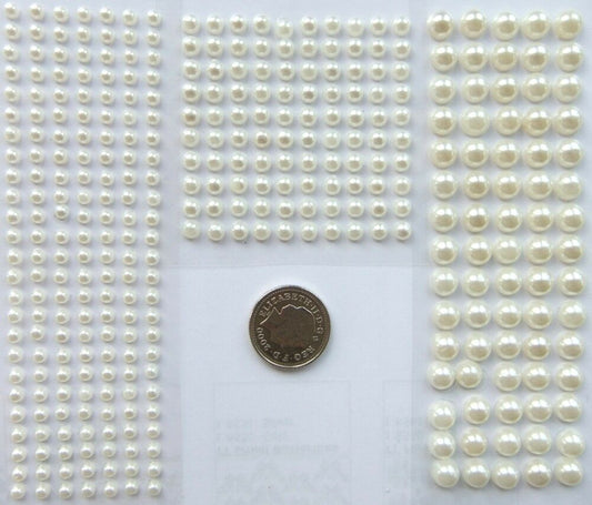 Self Adhesive Pearl Gems for Card Making Scrapbook Embellishments Wedding Craft