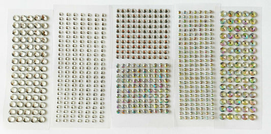 Self Adhesive Stick On Diamante Rhinestone Clear Crystal Craft Gems Stickers