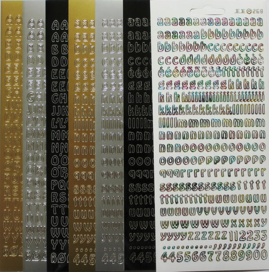 Modern Alphabet Letters Peel Off Sticker Sheet For Card Making Scrapbook Craft