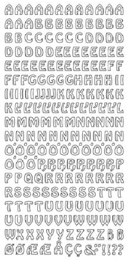 Modern Alphabet Letters Peel Off Sticker Sheet For Card Making Scrapbook Craft