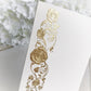 10 DL Luxury Gold Foiled Rose Ivory Wedding / Party Card Craft Blanks Envelopes