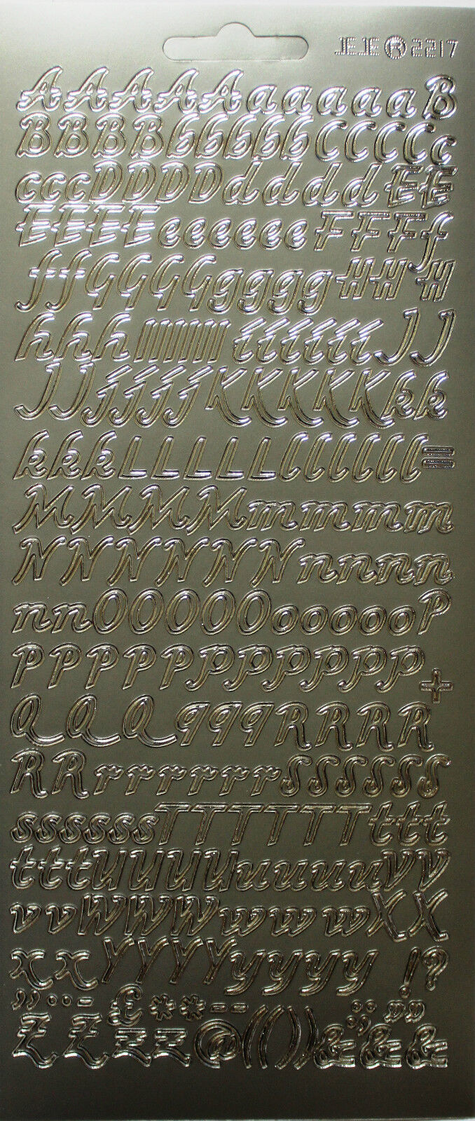 Mixed Italic Alphabet Letters Peel Off Sticker Sheet For Card Making Craft