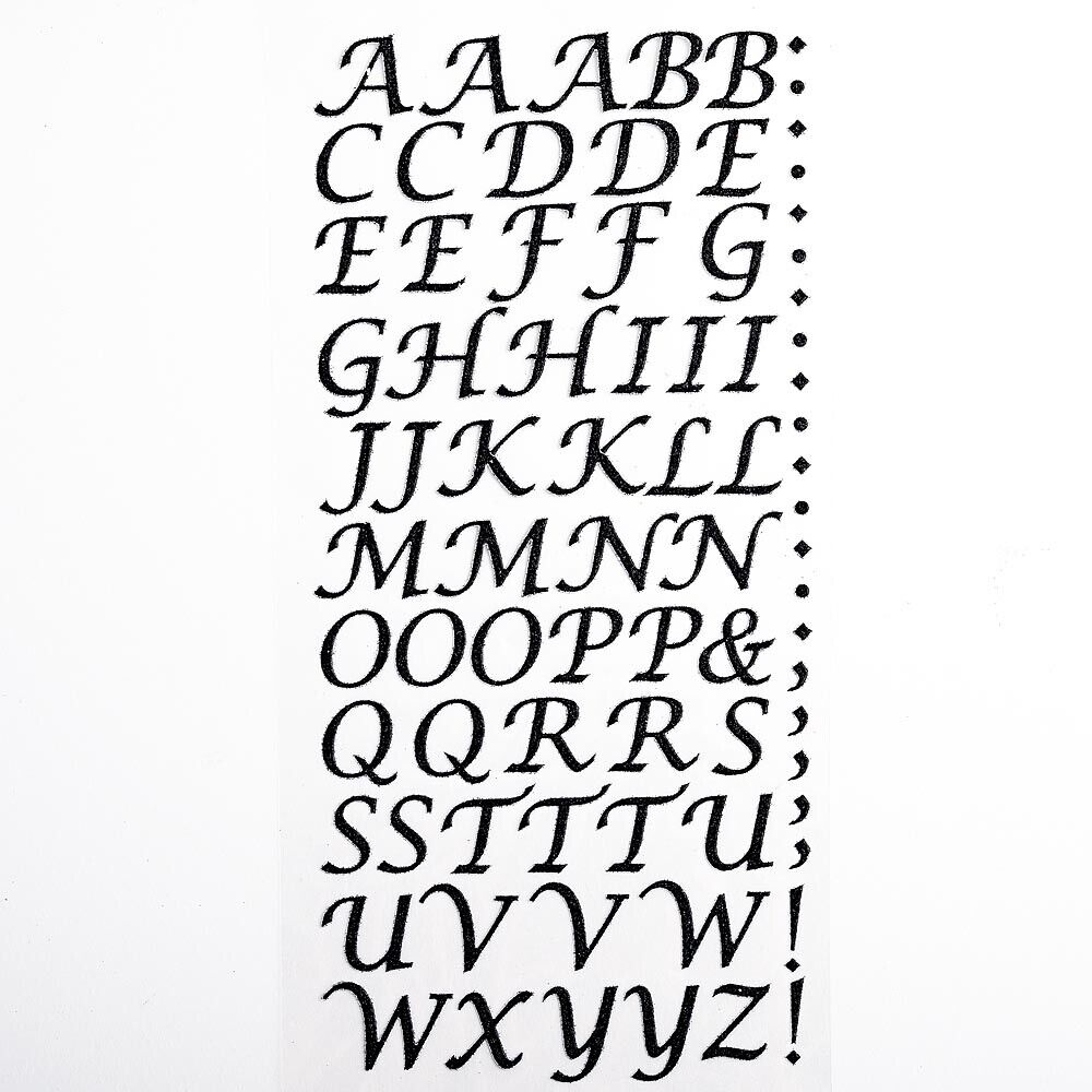 Self Adhesive Stick On Glitter Alphabet Letter Stickers Card Making Art & Craft
