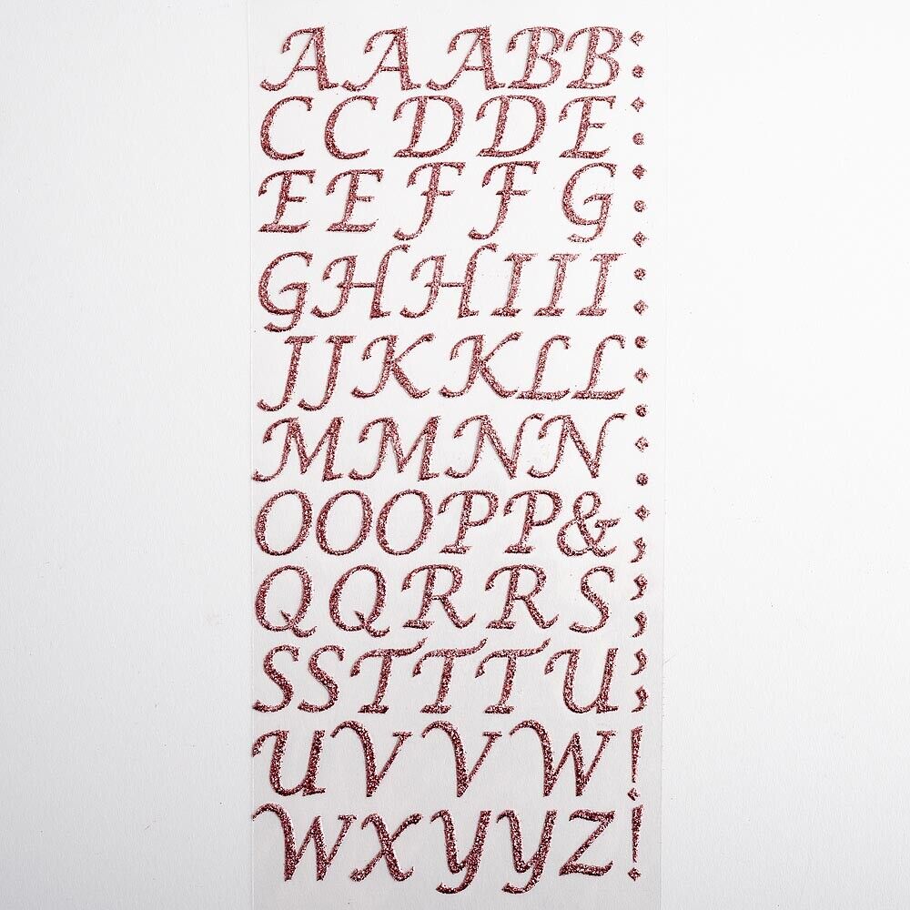 Self Adhesive Stick On Glitter Alphabet Letter Stickers Card Making Art & Craft