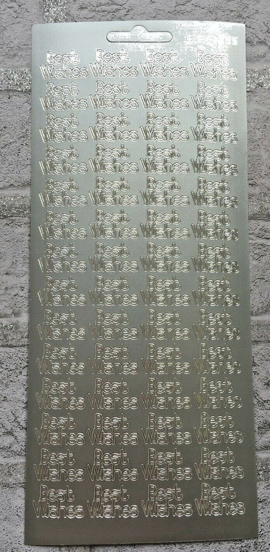 Best Wishes Modern Peel Off Sticker Sheet Birthday Card Making Scrapbook Craft