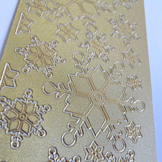 Christmas Snowflakes Peel Off Sticker Sheet For Card Making Scrapbook Art Craft