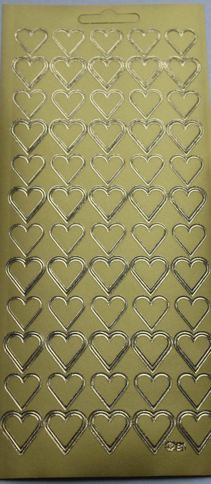 60 Plain Hearts Peel Off Single Sticker Sheet For Card Making Craft Weddings