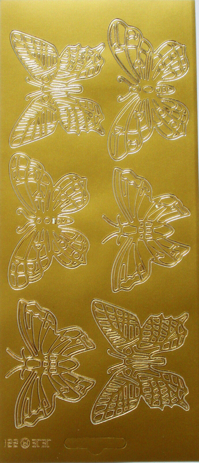 Large Butterfly Peel Off Sticker Sheet For Card Making Craft Choice Of Colours