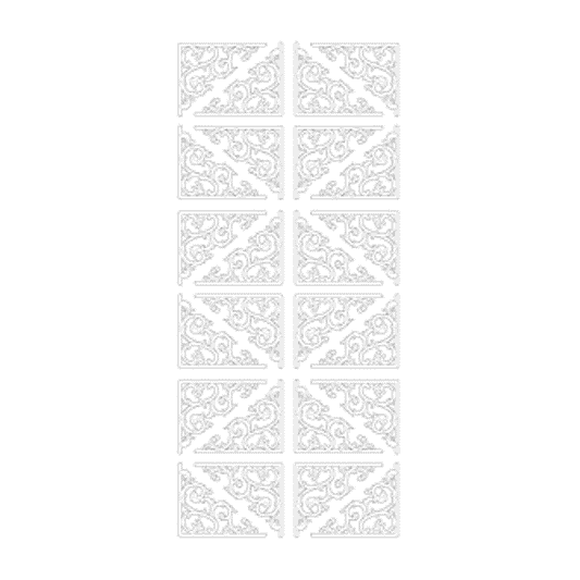 Decorative Corners Peel Off Sticker Sheet For Card Making Craft Choice Colours