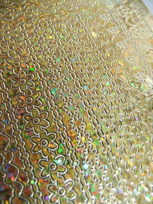 Diamond Sparkle Peel Off Border Sticker Sheet Card Making Art Craft Scrapbook