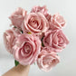 Pale Dusky Pink Single Rose Stem Artificial Flowers DIY Wedding Bouquet Velvet