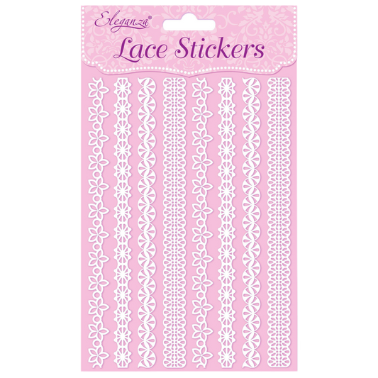 White lace effect border promos stickers for card making scrapbooking craft