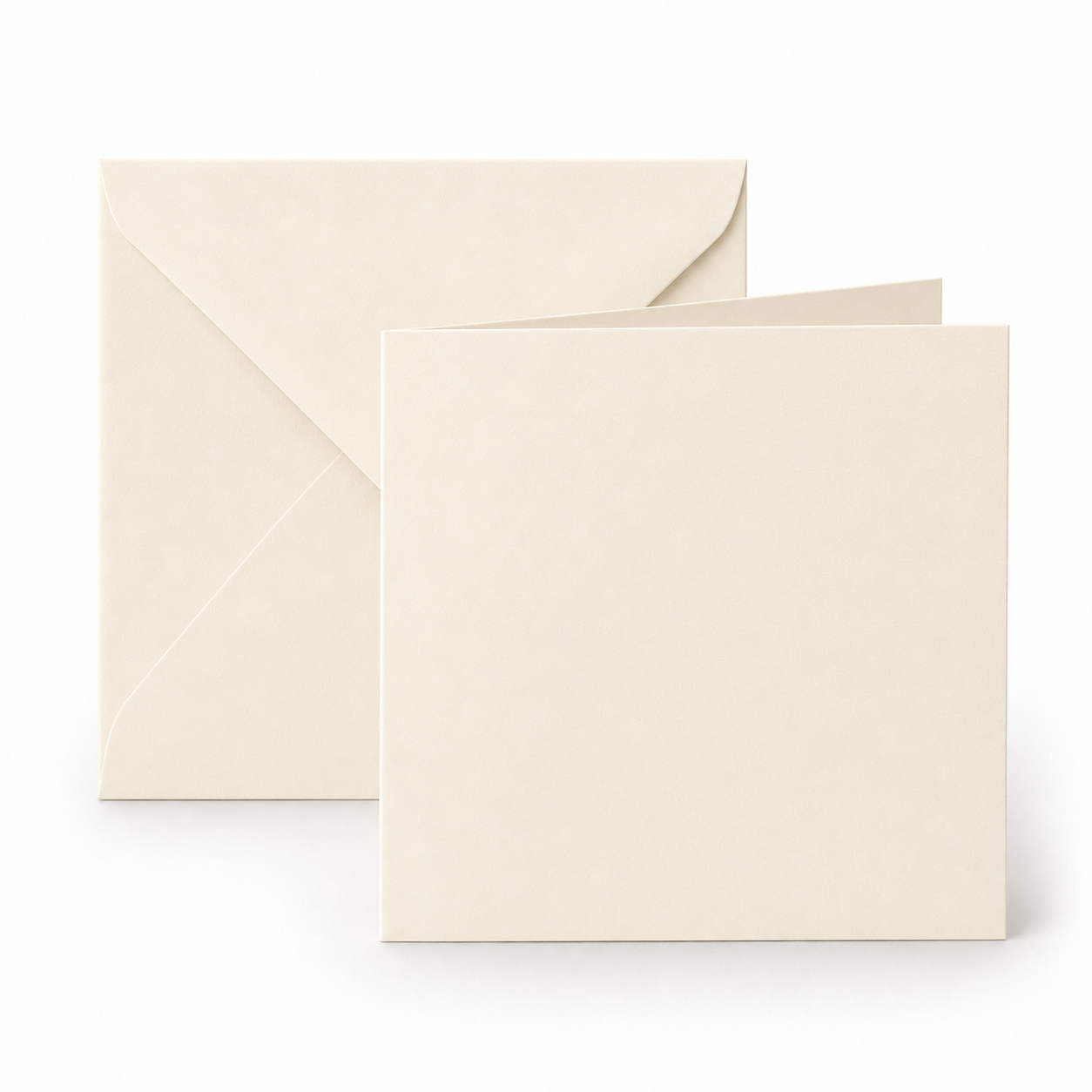 Ivory 5 x 5 square card blank with matching envelope
