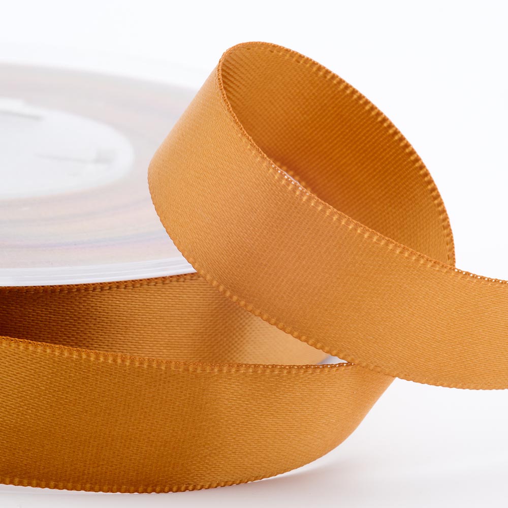 Antique Gold double-sided satin ribbon available in widths from 3mm to 50mm