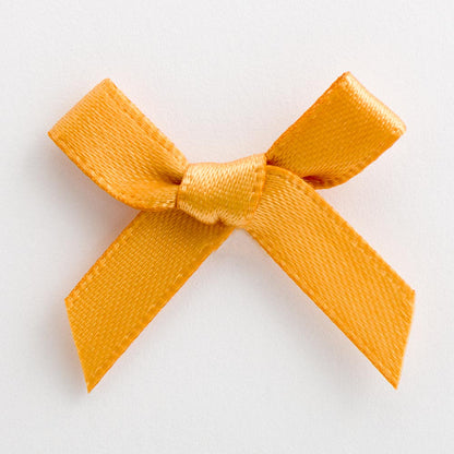 Antique Gold mini satin ribbon bow made from 6mm ribbon, approximately 3cm wide