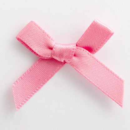 Antique Pink mini satin ribbon bow made from 6mm ribbon, approximately 3cm wide