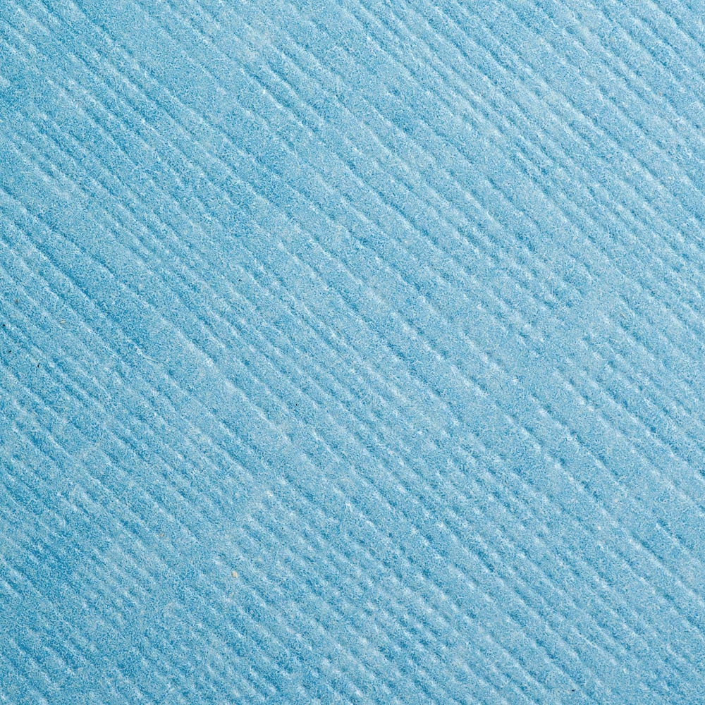 Close-up of the blue textured silk finish used on the favour box