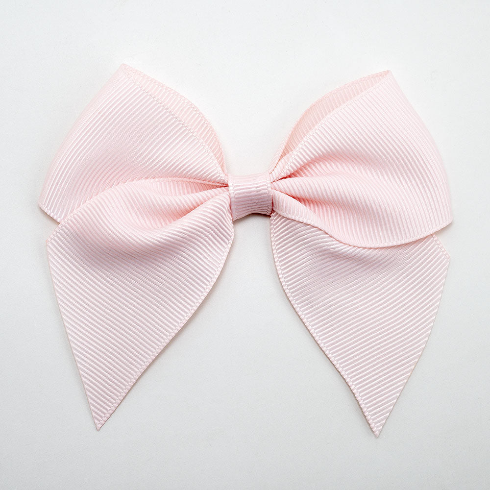Blush Pink 10cm self-adhesive grosgrain ribbon bow on a white background
