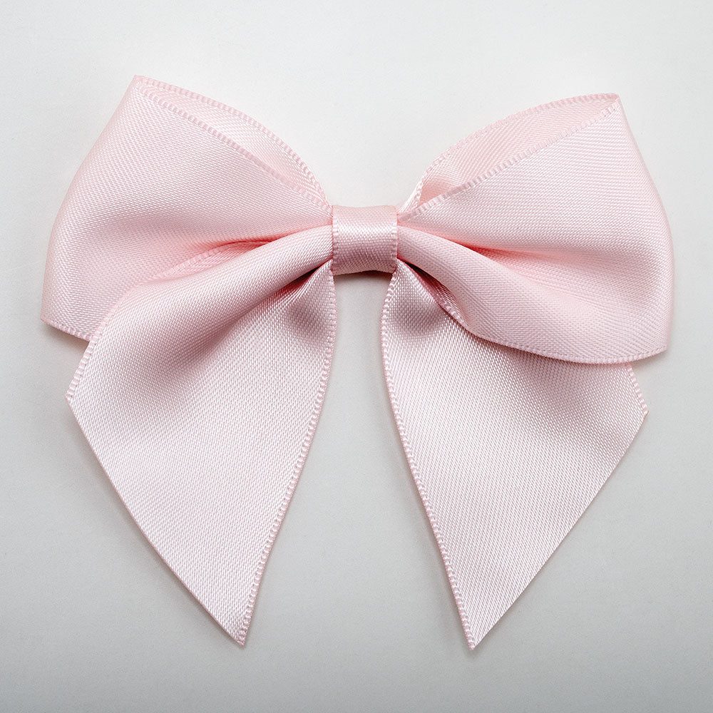 Blush Pink 10cm large satin gift bow with self-adhesive backing