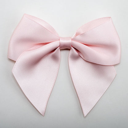Blush Pink 10cm large satin gift bow with self-adhesive backing