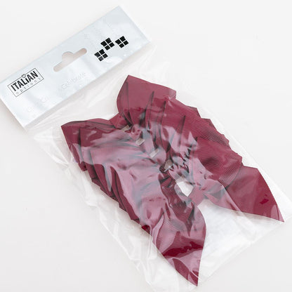 Pack of six burgundy 10cm self-adhesive grosgrain ribbon bows