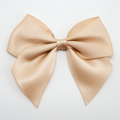 Champagne Gold 10cm large satin gift bow with self-adhesive backing