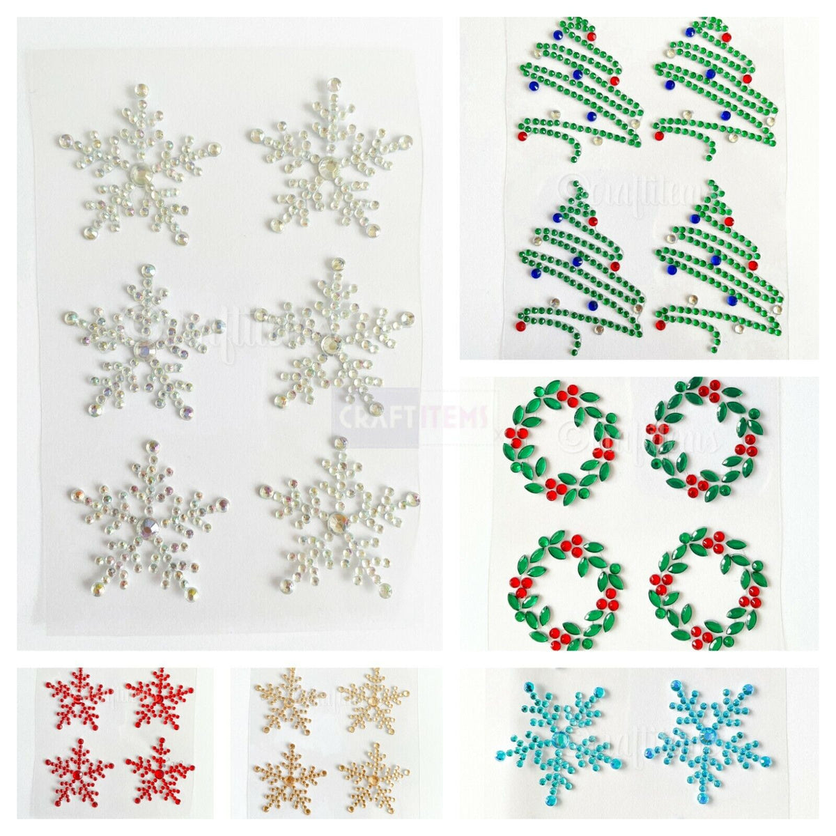 Collection christmas gem stickers