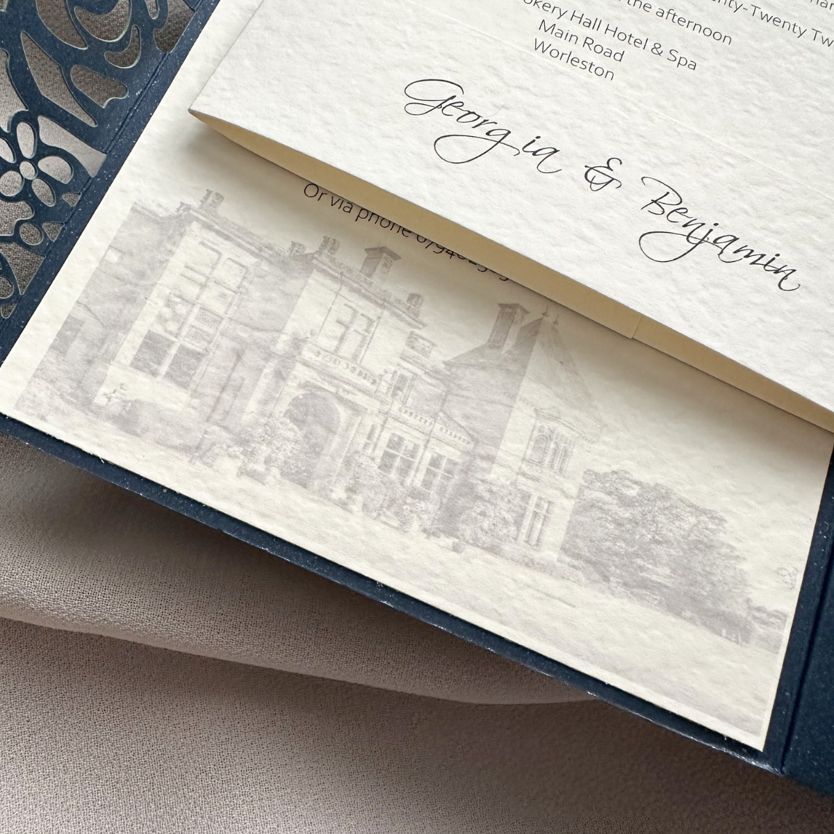 Close up of custom image created of Rookery Hall Crewe Wedding Venue Cheshire