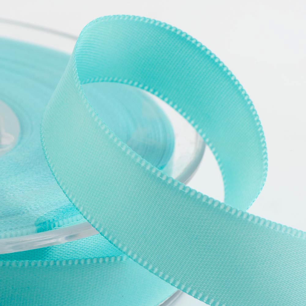 Duck Egg double-sided satin ribbon available in widths from 3mm to 50mm
