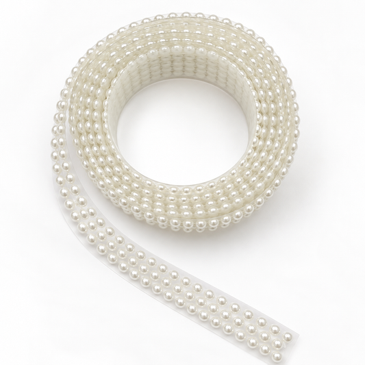 3 rows of pearls making a long decorative sticker