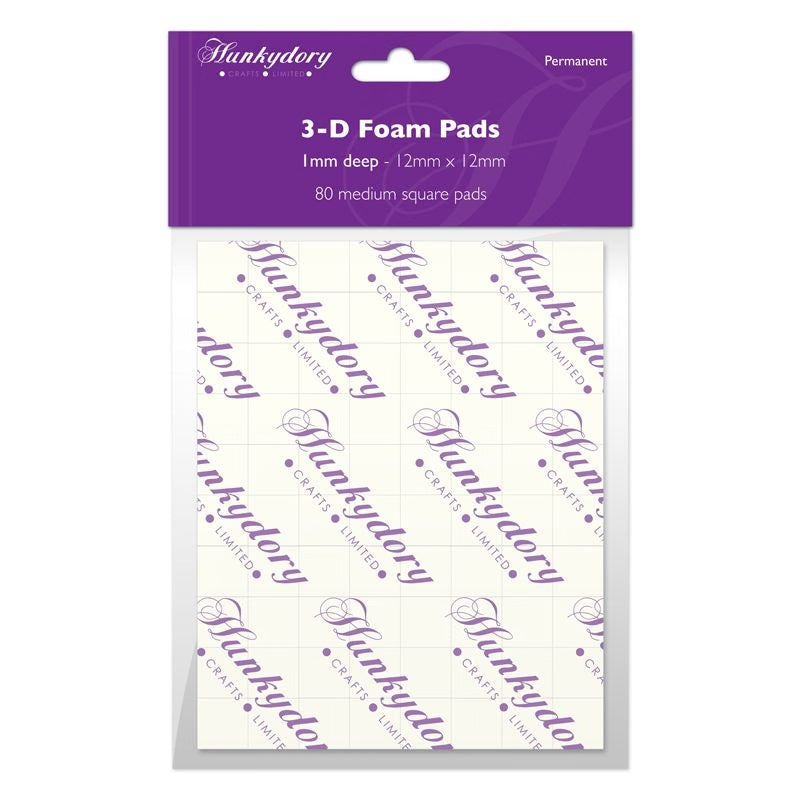 Hunkydory white 12mm square foam pads