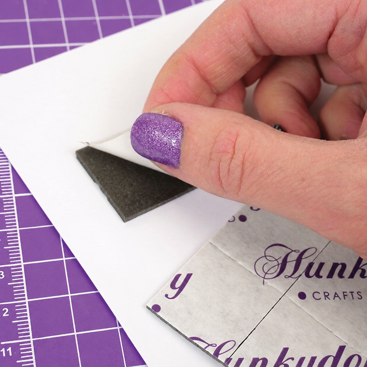 Hunkydory Midnight Black 24mm square foam pads