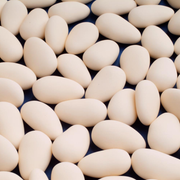 Ivory sugared almonds for classic wedding favours and traditional celebrations