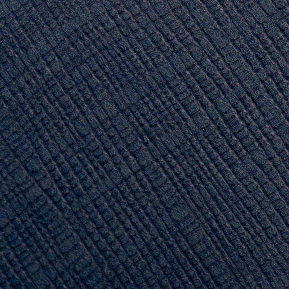 Close-up of the navy textured silk finish used on the favour box