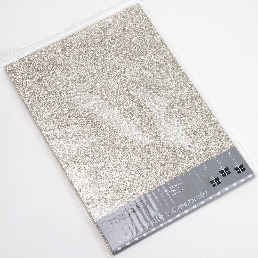 Oyster A4 non-shed glitter cord sheets for creating handmade wedding invitations and craft projects