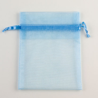 Pale Blue organza favour bag measuring 10 x 12.5cm