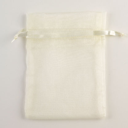 Pale Ivory organza favour bag measuring 10 x 12.5cm