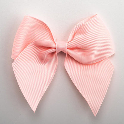 Pale Pink 10cm self-adhesive grosgrain ribbon bow on a white background