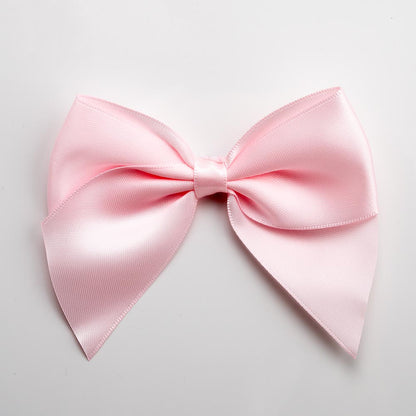 Pale Pink 10cm large satin gift bow with self-adhesive backing