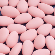 Pink sugar almonds for wedding favours and bridal shower gifts