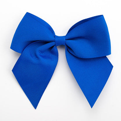 Royal Blue 10cm self-adhesive grosgrain ribbon bow on a white background