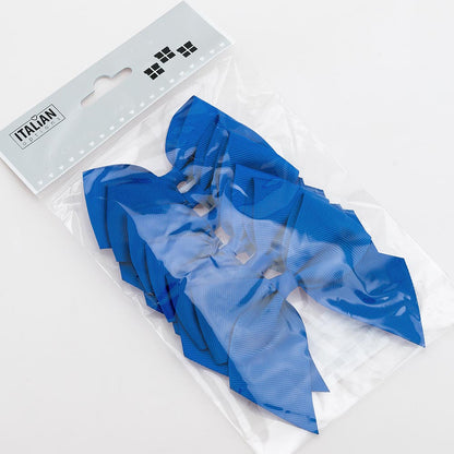 Pack of six royal blue 10cm self-adhesive grosgrain ribbon bows